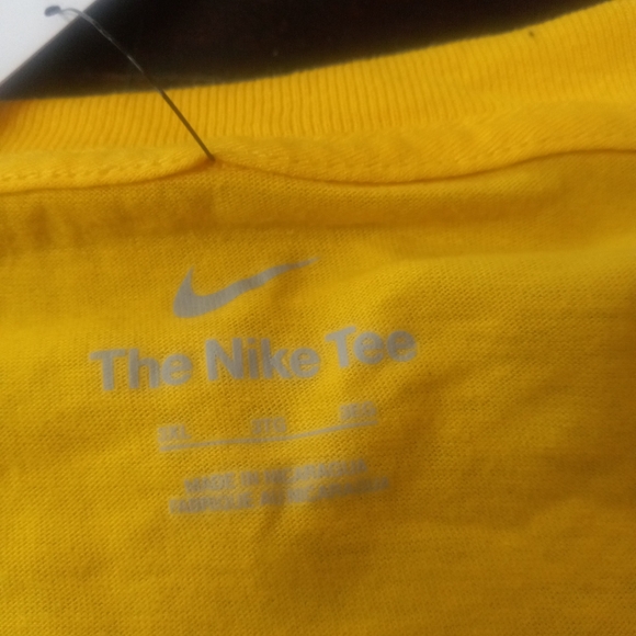 Nike Just Do It Mens Long Sleeve Color Yellow Shirt White Lettering Big&Tall 3XL - Picture 7 of 7